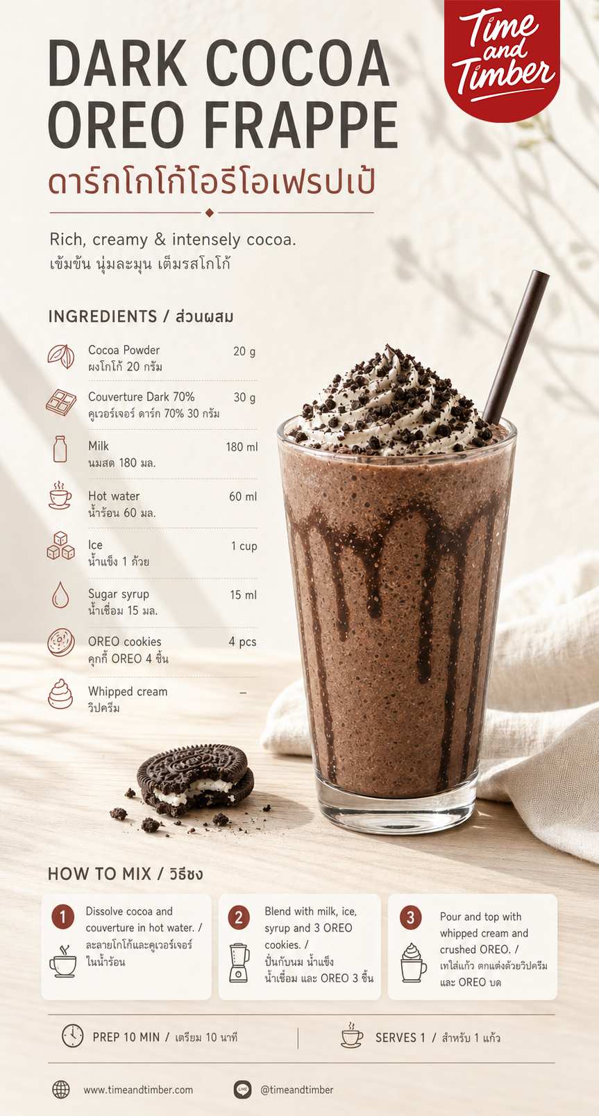 Dark Cocoa Oreo Frappe