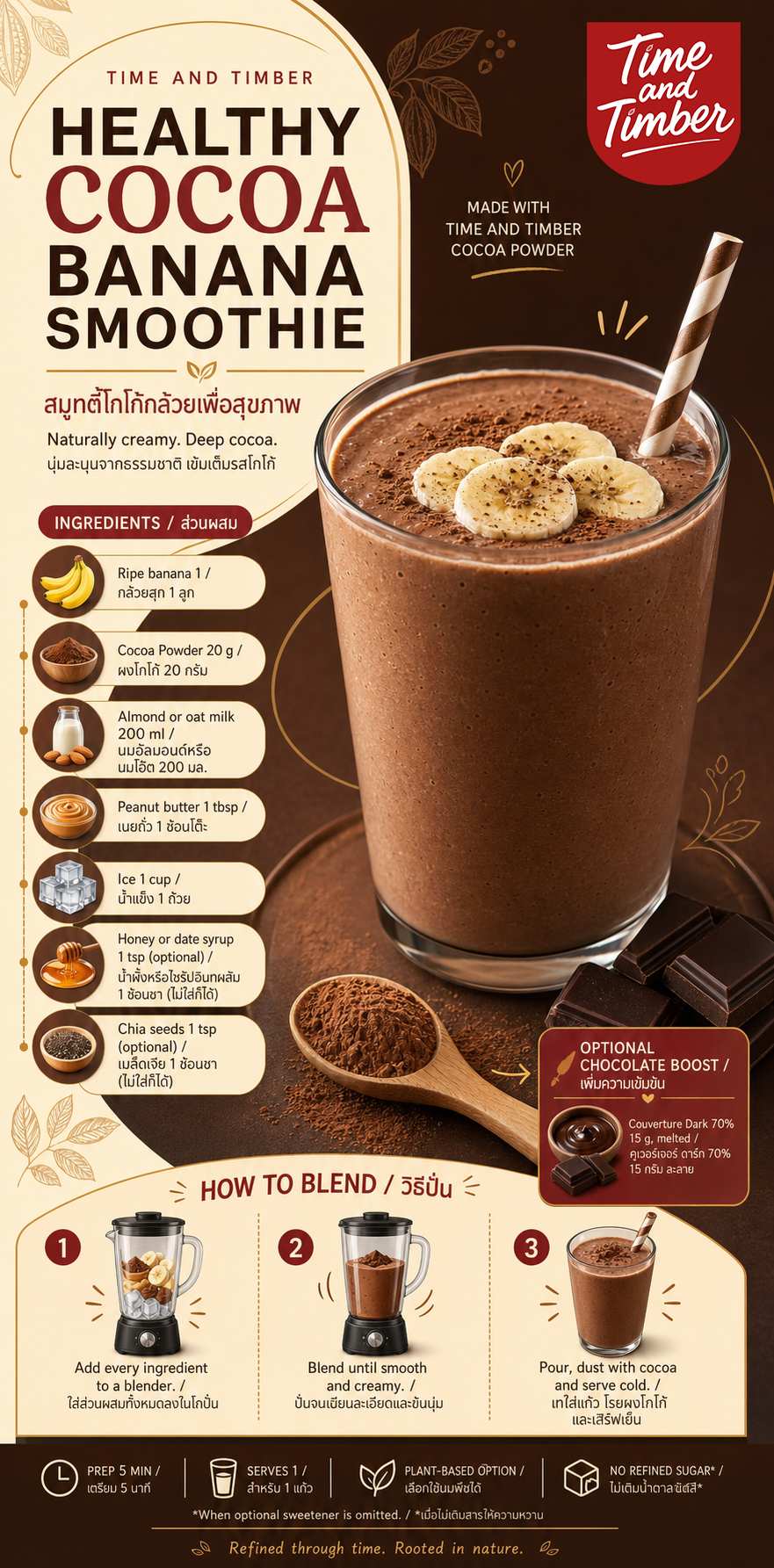 Healthy Cocoa Banana Smoothie